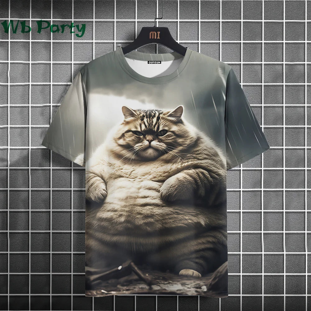 Cat Print T-shirts for Men - Y2K Graphic T-Shirt – Zulily