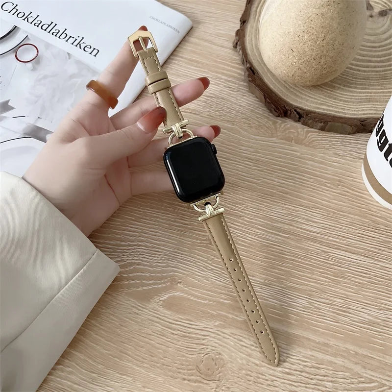 Apple Watch Genuine Leather Strap - Classic Durable Design