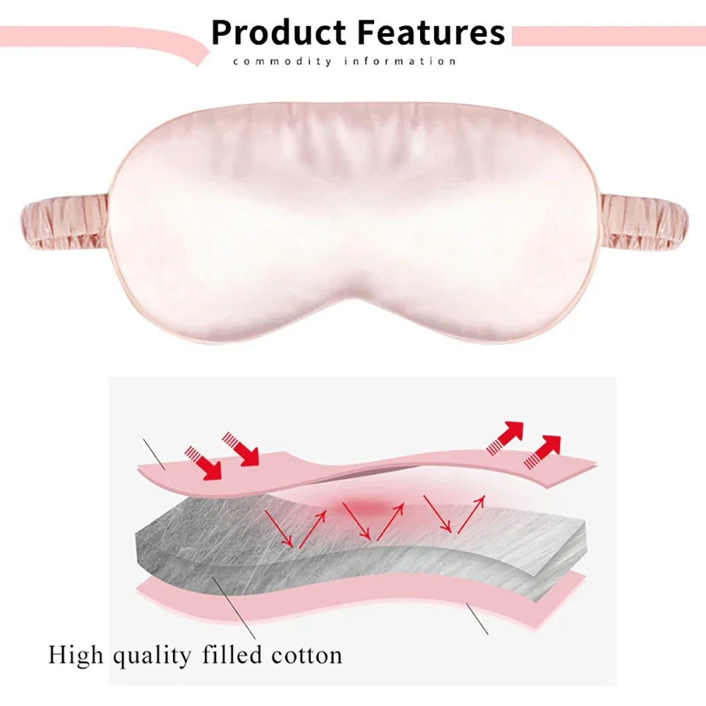Silk Cotton Padded Eye Mask | Full Cover Light Block