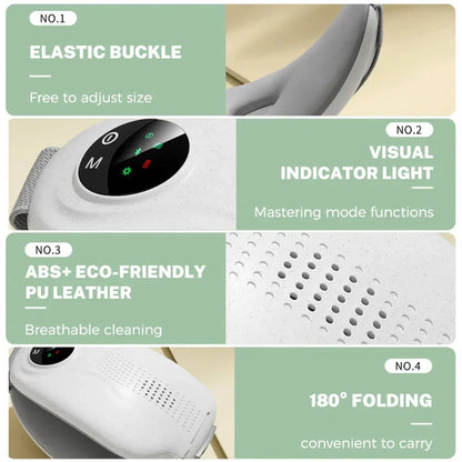 Bluetooth Heated Eye Massager for Eye Strain & Sleep