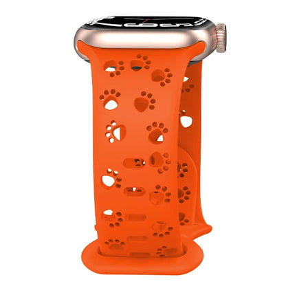 Apple Watch Silicone Strap - Soft Hollow-Out Cat Pattern