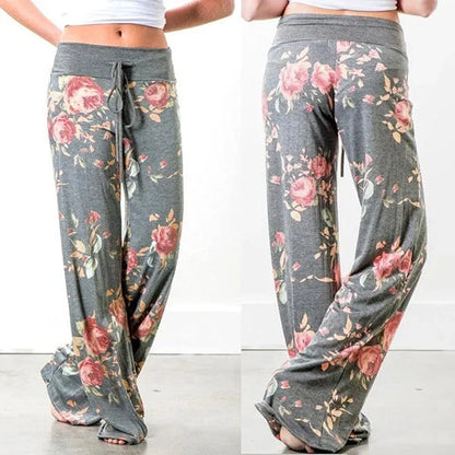 Women’s Wide Leg Yoga Pants – Casual Lounge Pajama Pants