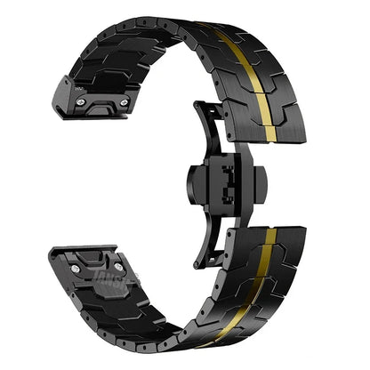 Garmin Stainless Steel Smartwatch Band - QuickFit Metal Bracelet