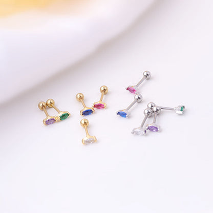Mint & Lily Marquis Gemstone Sleeper Stud Earrings