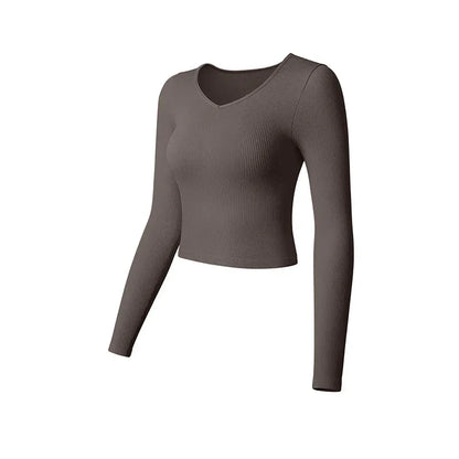 SculptFit Long Sleeve Yoga Crop Top