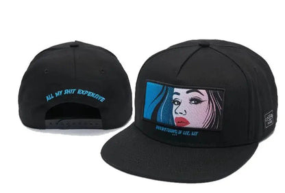 Skull Hand Snapback Hat – Flat Bill Adjustable Baseball Cap