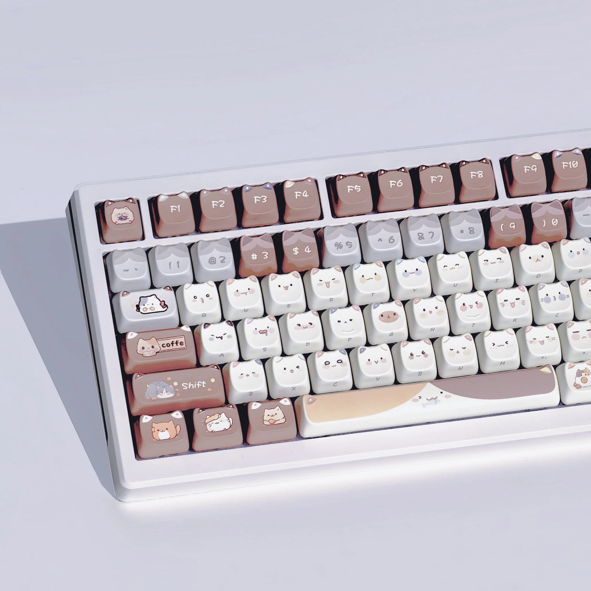 Kawaii Cat Keyboard Keycaps Set-