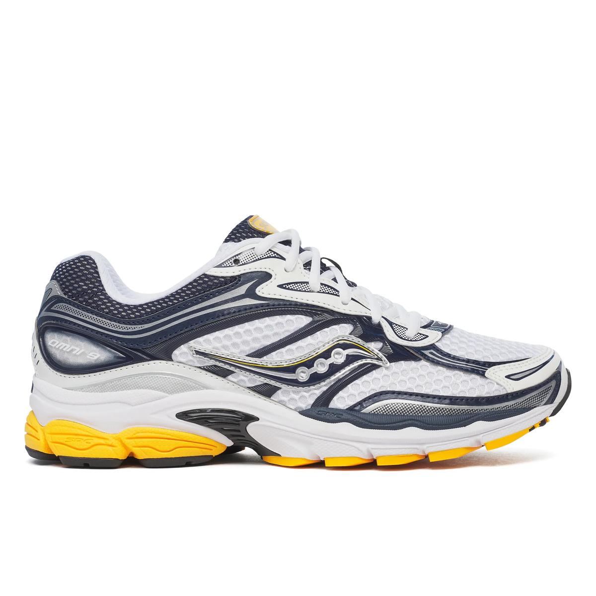 Saucony Men's Progrid Omni 9 White/Navy/Yellow