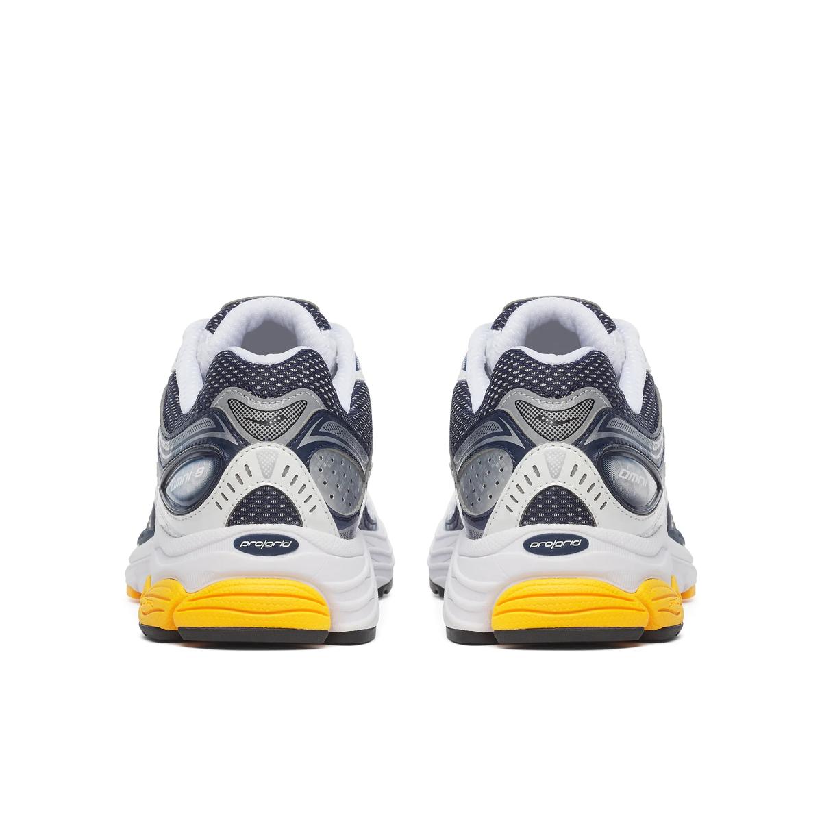 Saucony Men's Progrid Omni 9 White/Navy/Yellow
