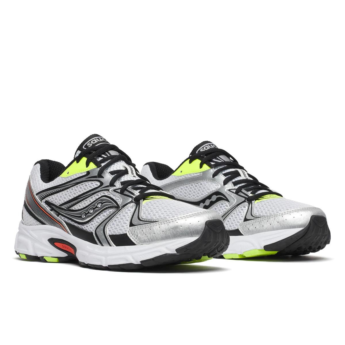 Saucony Men's Ride Millennium White/Silver/Lime/Orange