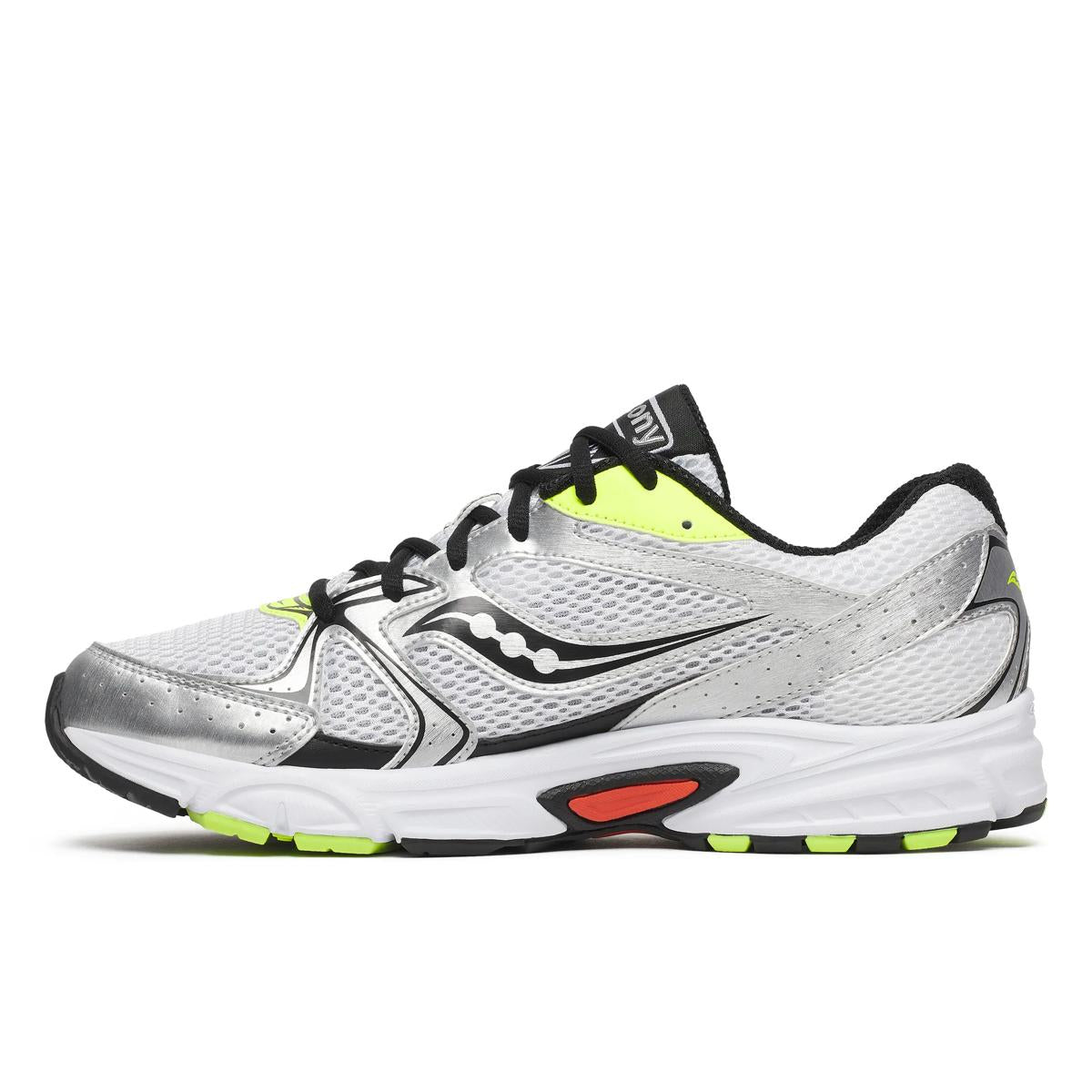 Saucony Men's Ride Millennium White/Silver/Lime/Orange