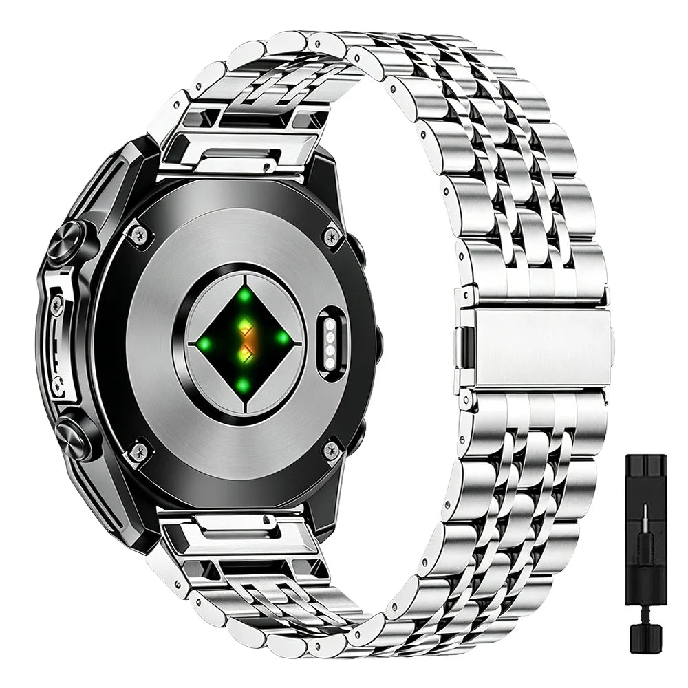 Garmin Stainless Steel Smartwatch Band - QuickFit Strap
