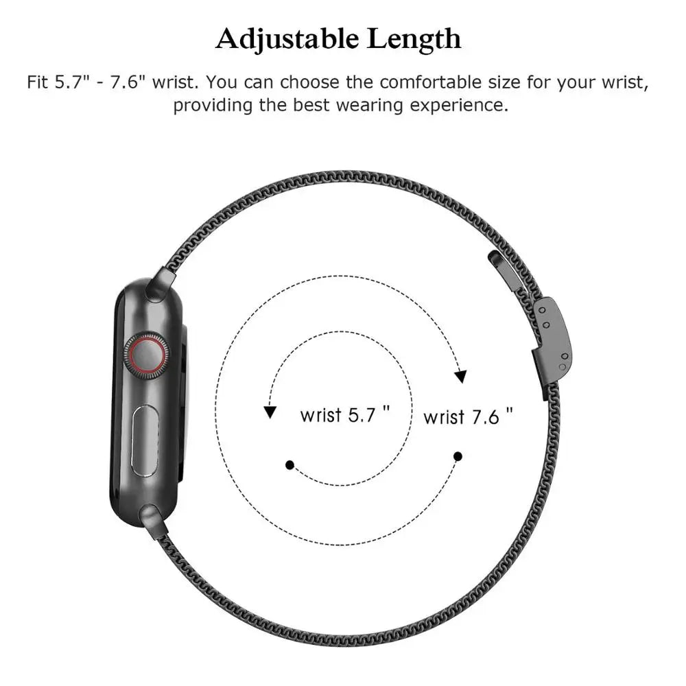 Apple Watch Milanese Band - Premium Metal Loop Strap