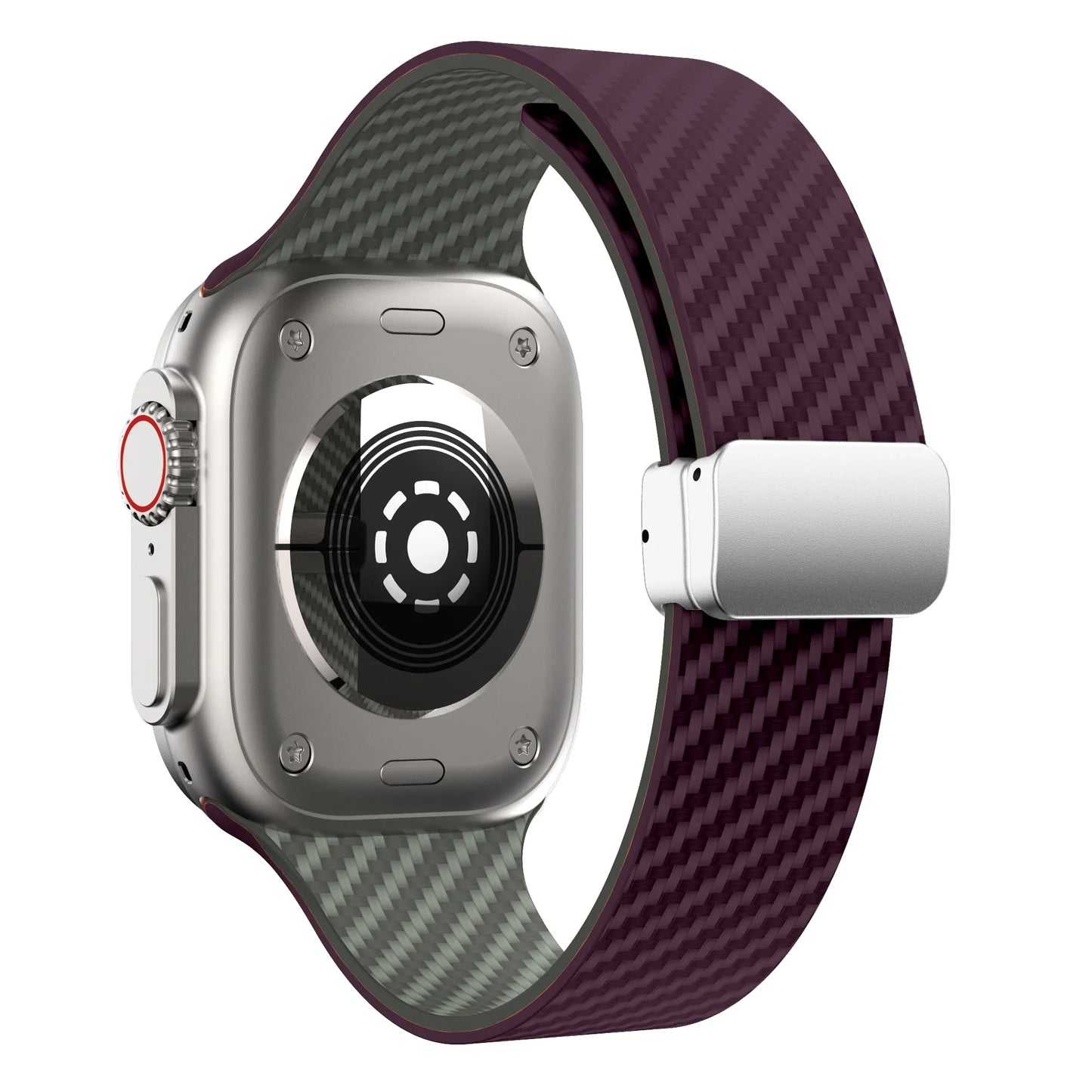Apple Watch Silicone Strap - Magnetic Buckle, Durable Design