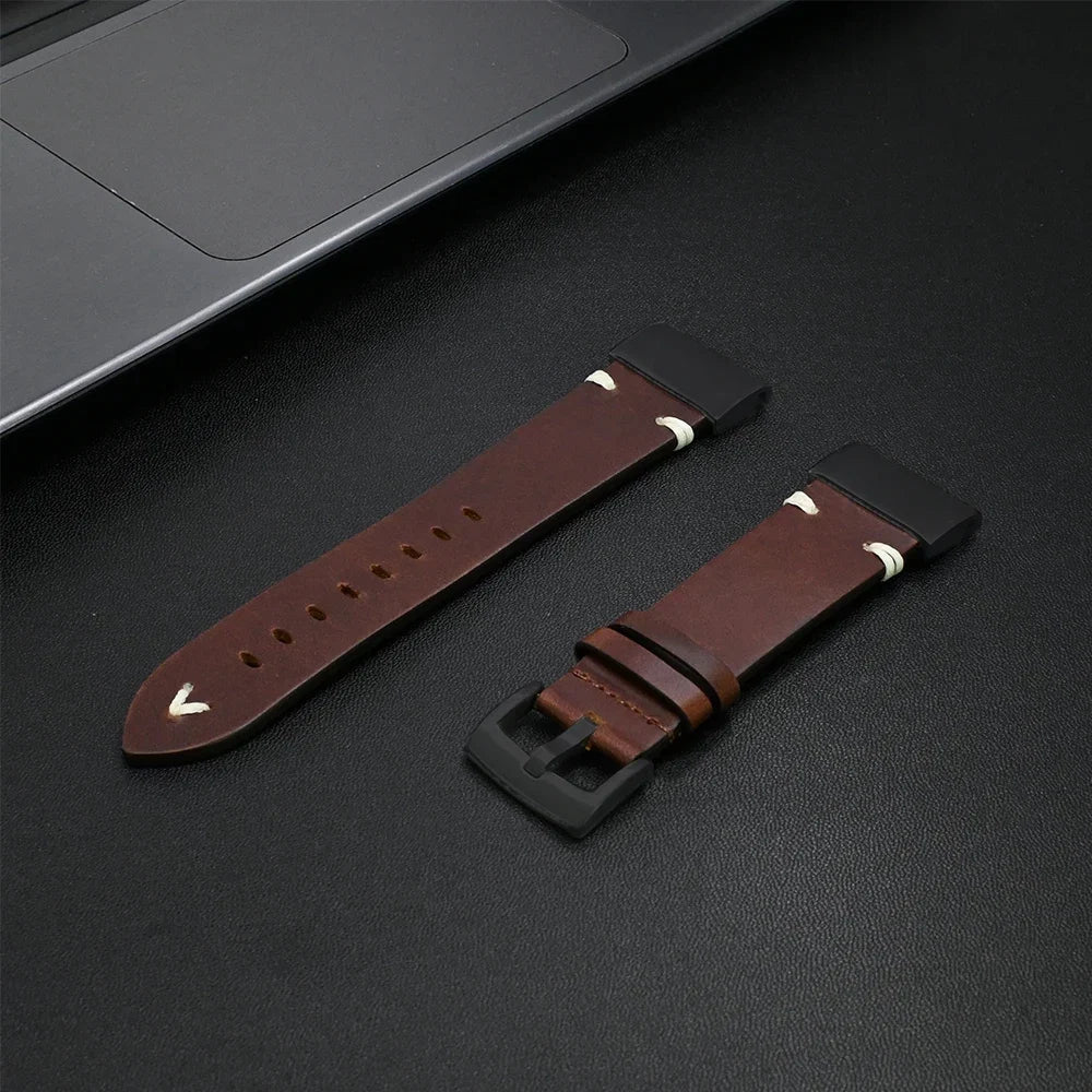 Garmin Leather Soft Strap - Premium Comfort Band