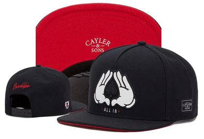 Skull Hand Snapback Hat – Flat Bill Adjustable Baseball Cap