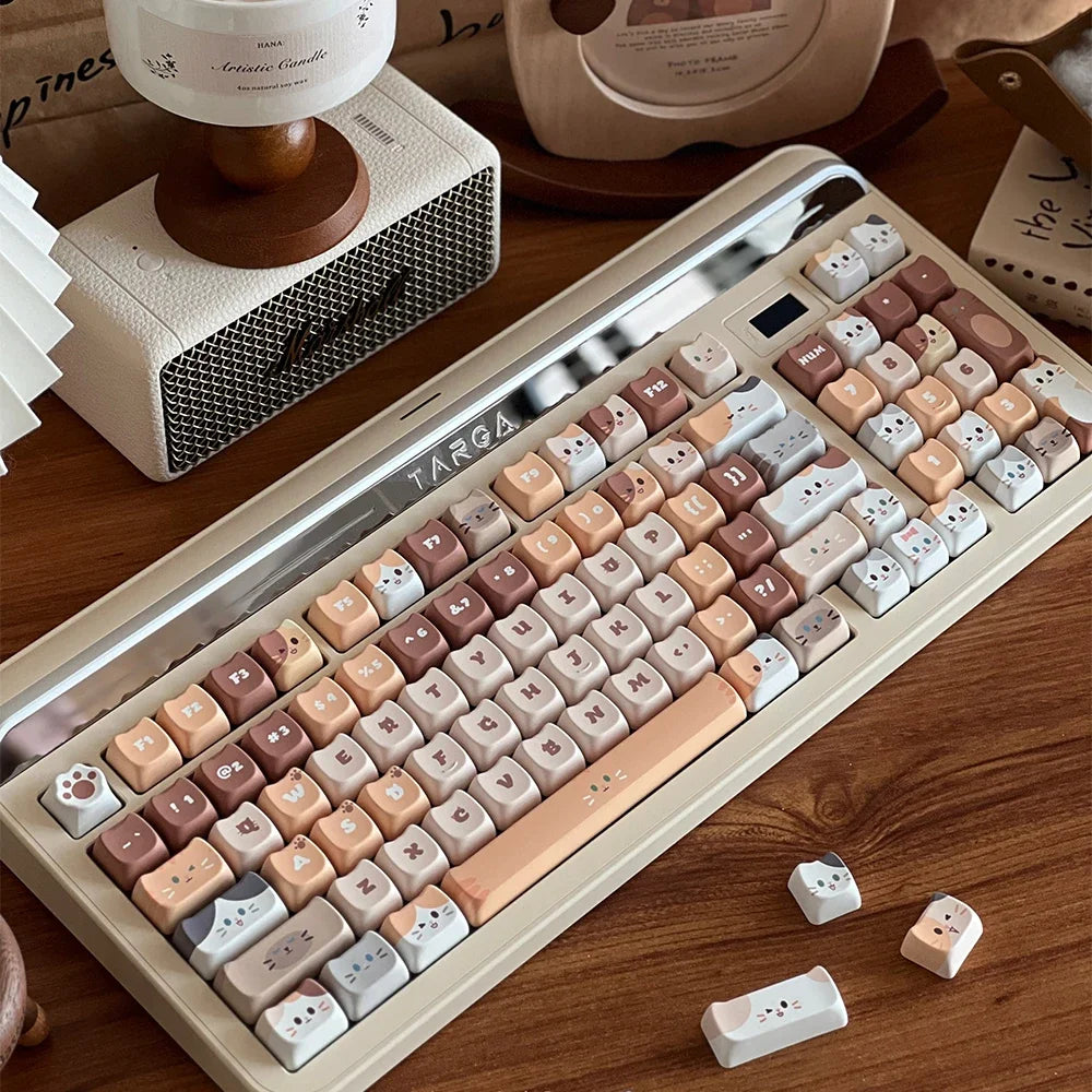 Kawaii Cat Keyboard Keycaps Set-