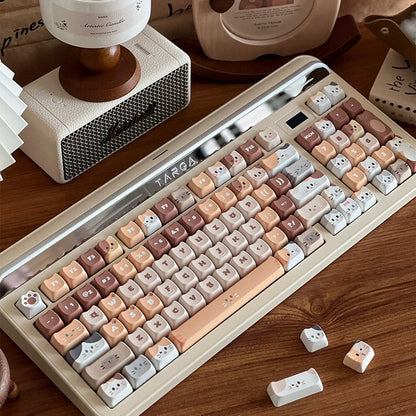 Kawaii Cat Keyboard Keycaps Set-