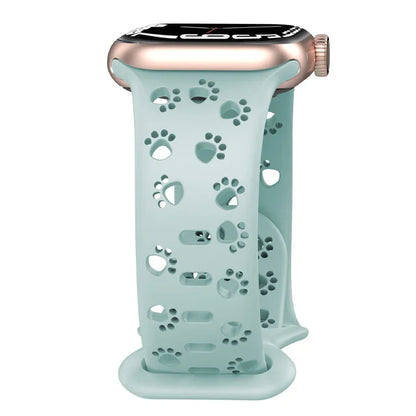 Apple Watch Silicone Strap - Soft Hollow-Out Cat Pattern