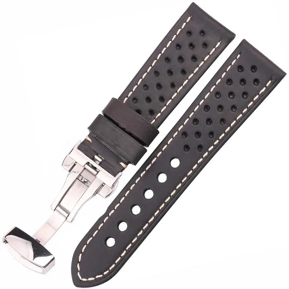 Samsung Galaxy Watch Leather Band Breathable Stylish Design