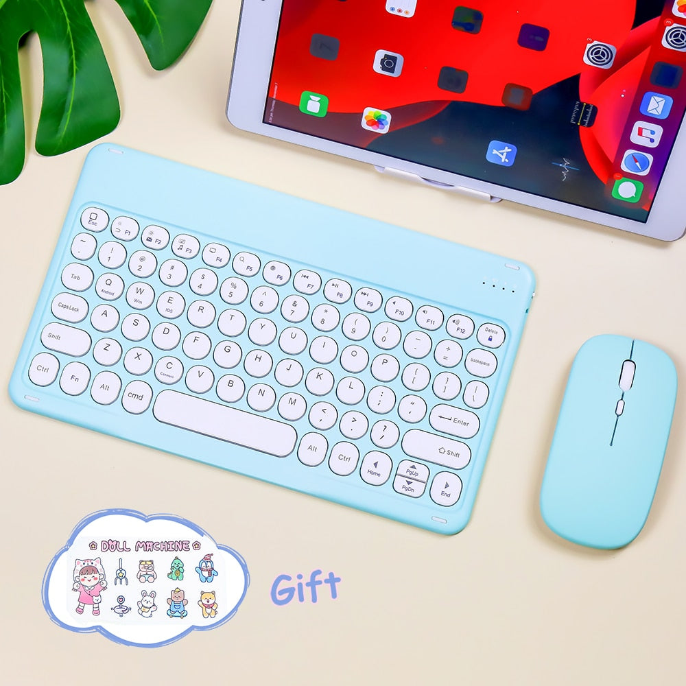 Kawaii Pastel Yellow Wireless iPad Keyboard & Mouse-