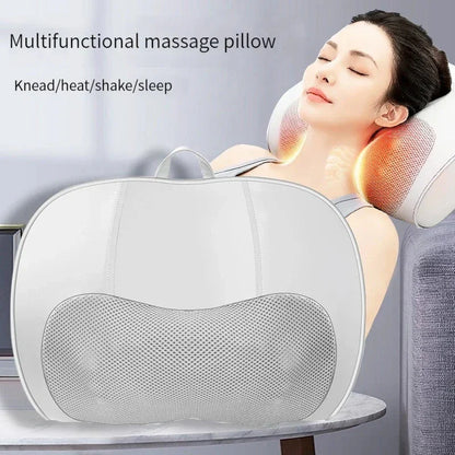 Heated Shiatsu Massage Pillow with Infrared Therapy