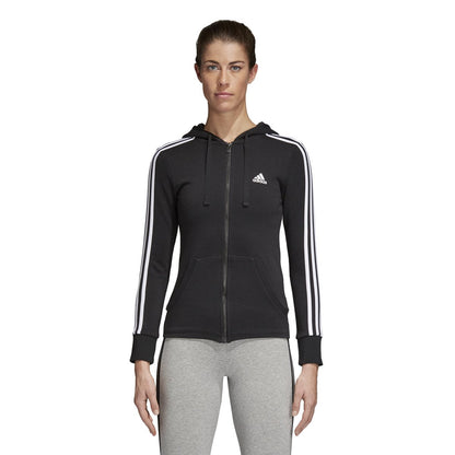 adidas Women's Essentials 3 Stripe Full Zip Hoodie