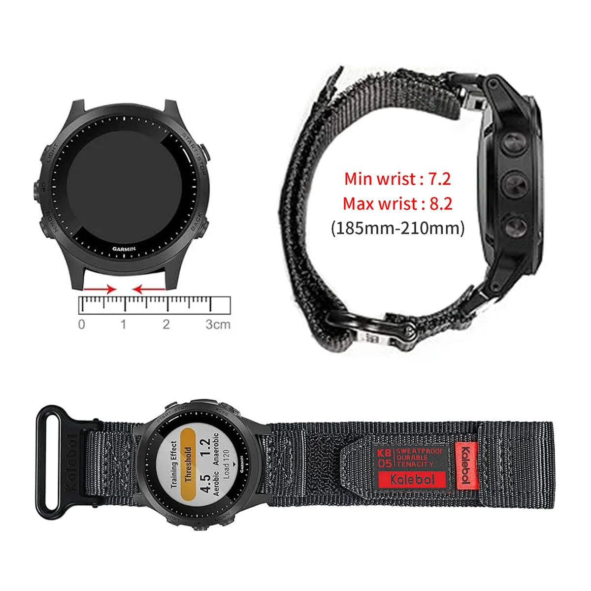 Garmin Nylon Loop Strap - Breathable Tactical Sports Band