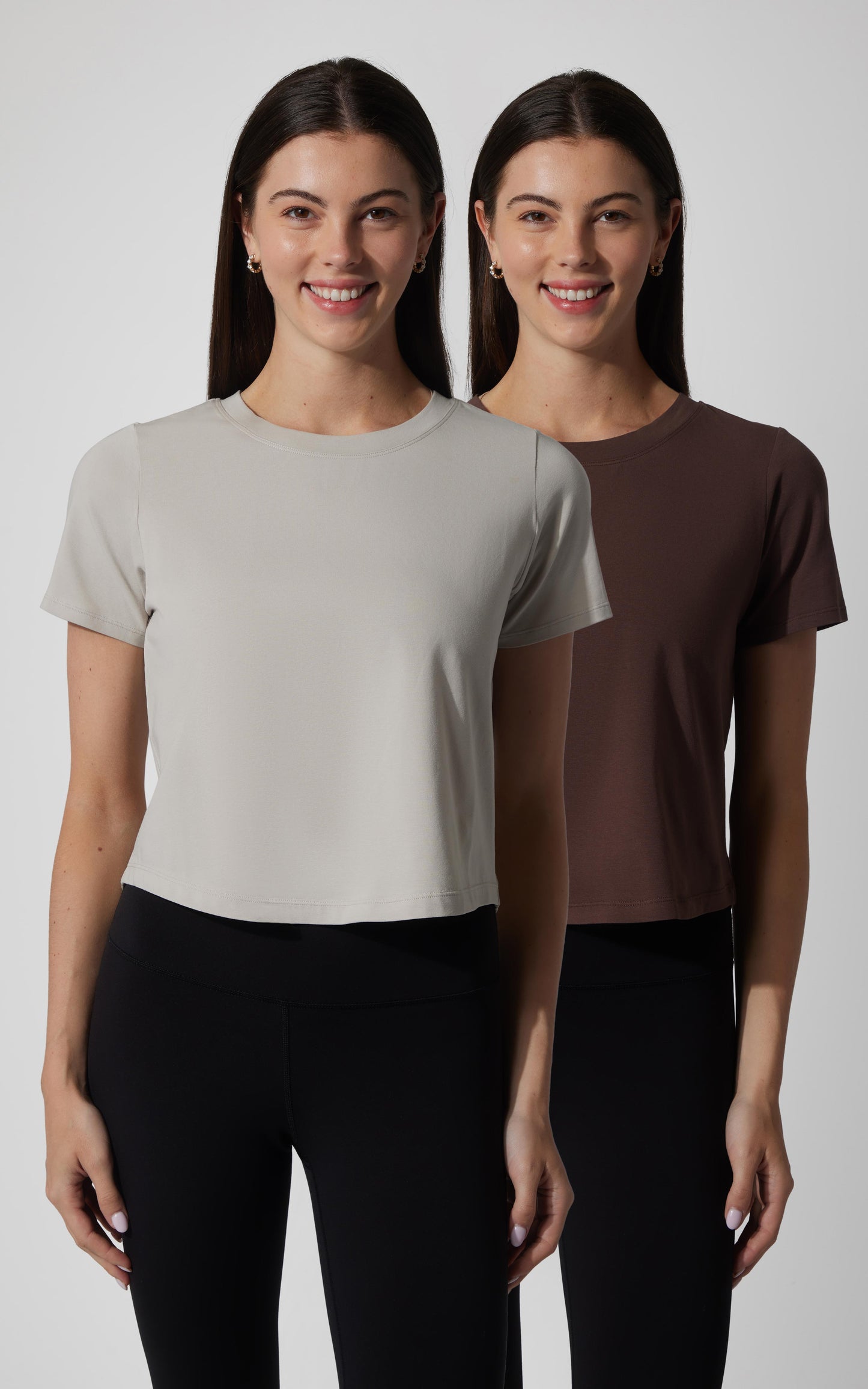 2 PK Airlite Cotton Boxy Cropped Short Sleeve Tee - Our Petal Tone Story
