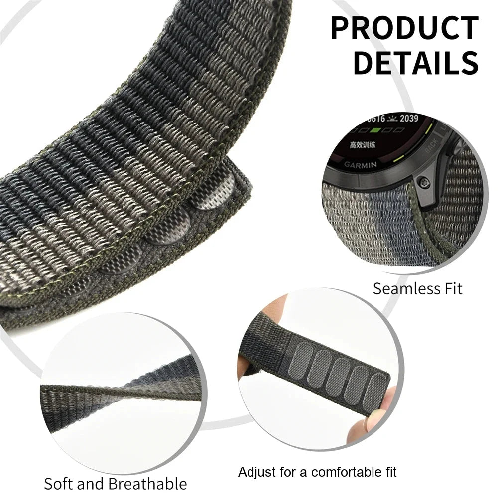 Garmin Nylon Smartwatch Band - QuickFit Loop Strap