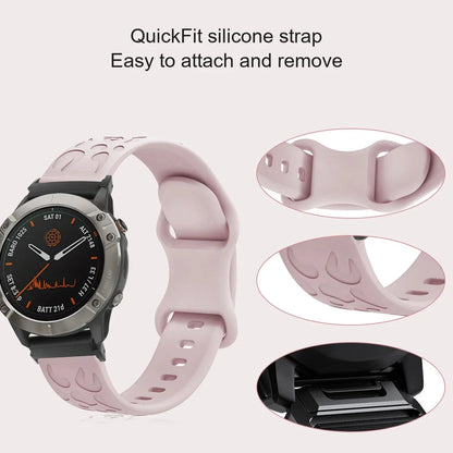 Garmin Engraved Silicone Smartwatch Band - QuickFit Strap