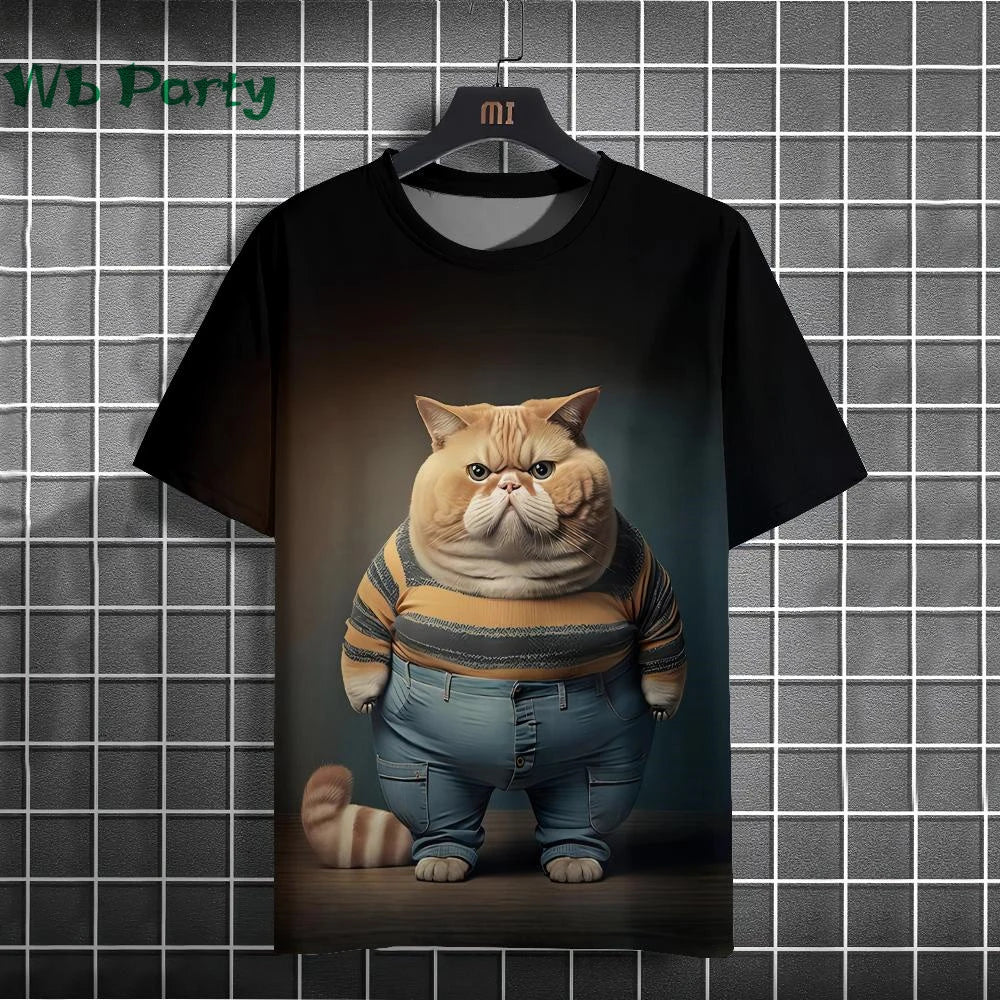 Cat Print T-shirts for Men - Y2K Graphic T-Shirt – Zulily