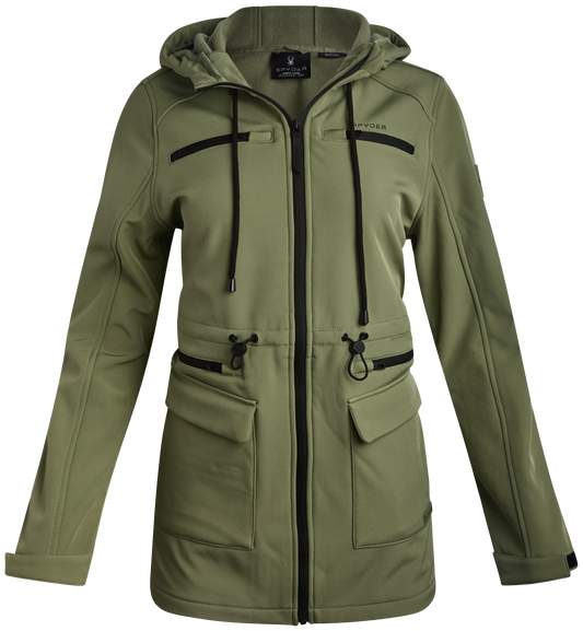 Spyder Womens Long Softshell Jacket - Sage