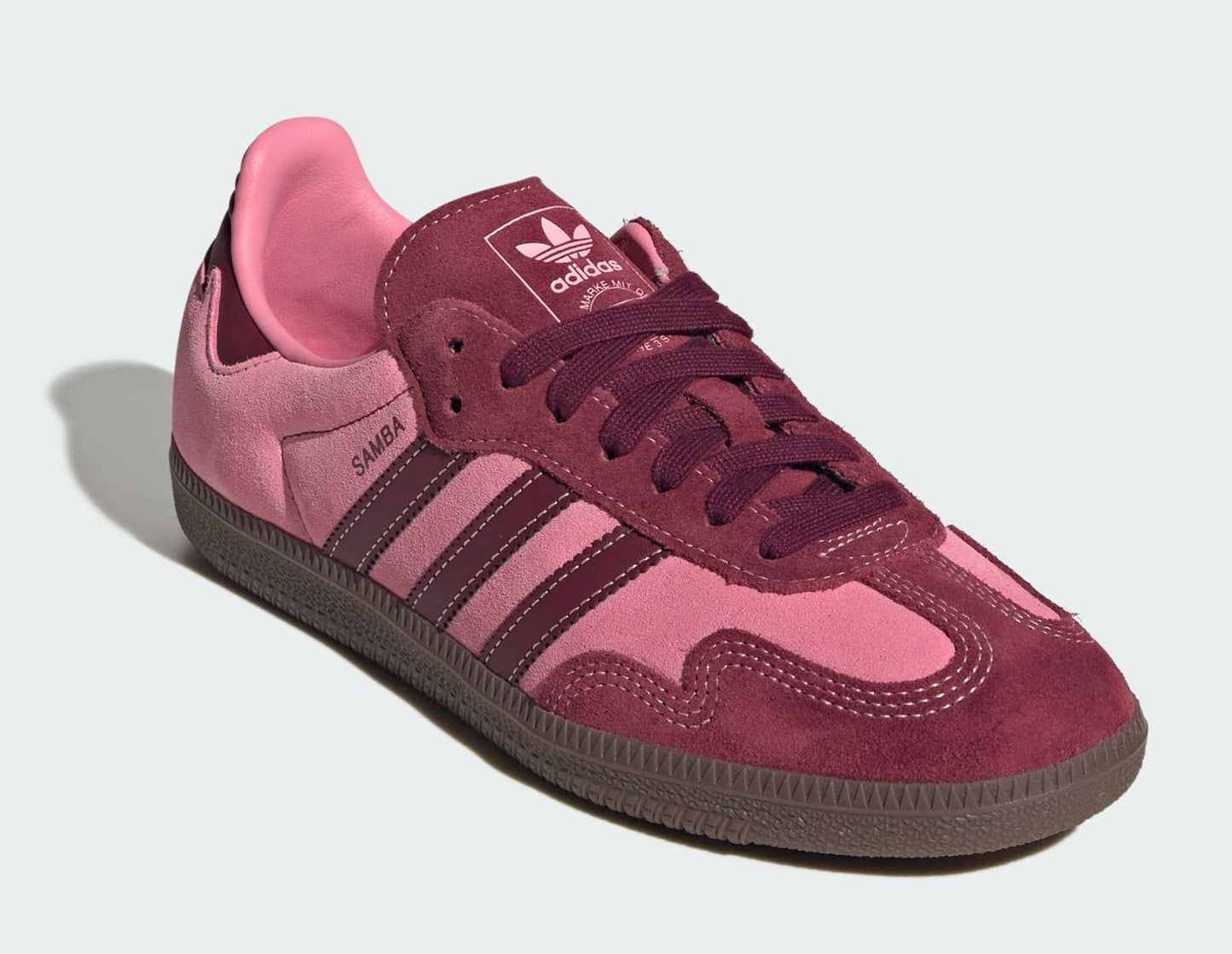 [IH6704] Women's adidas Samba OG 'Pink Spark Shadow Red'