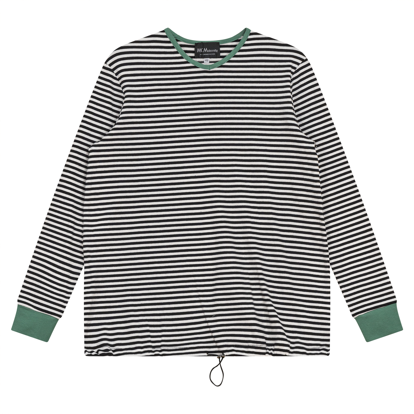 Maternity Striped V Neck Top