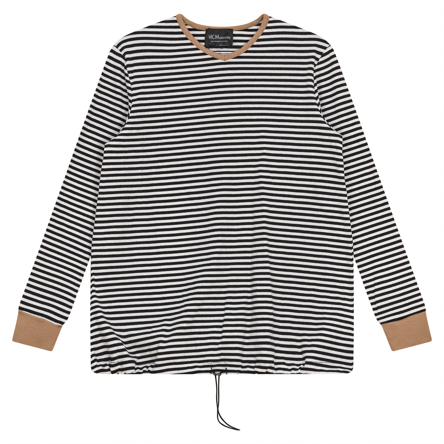 Maternity Striped V Neck Top