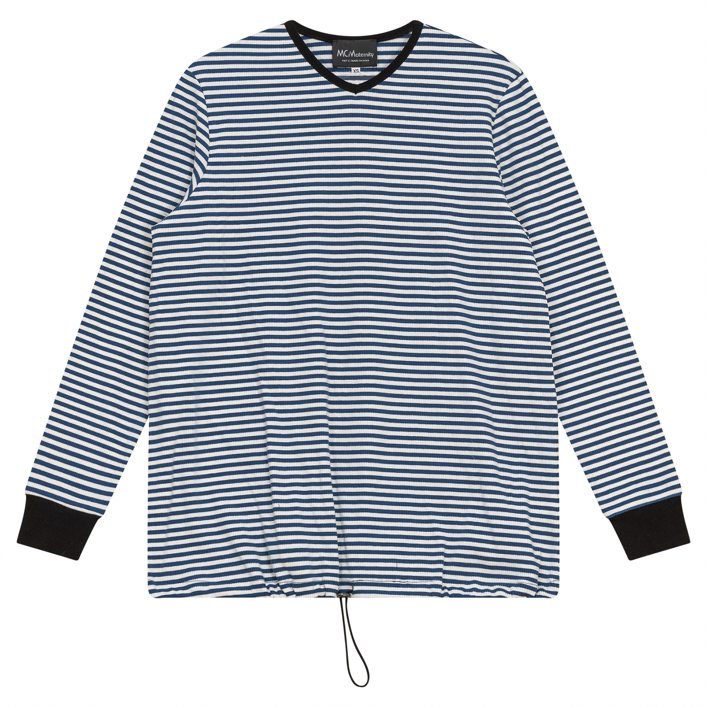 Maternity Striped V Neck Top