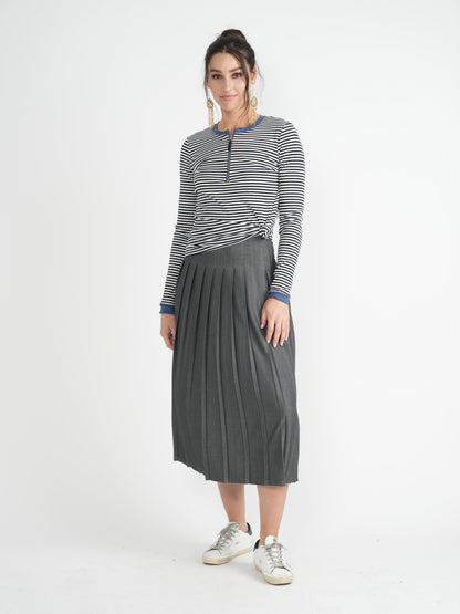 Maternity Striped V Neck Top