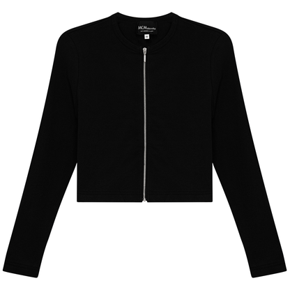 Maternity Ribbed Zip Cardigan