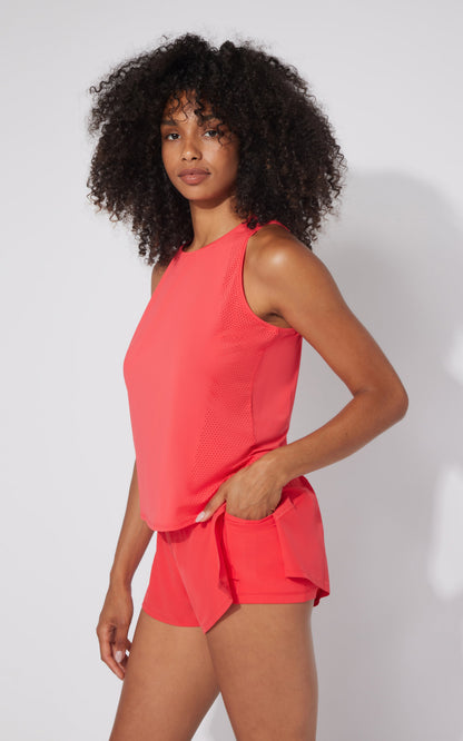 2 PC Laser Cut Tank and Lightstreme Love and Flutter Short Set