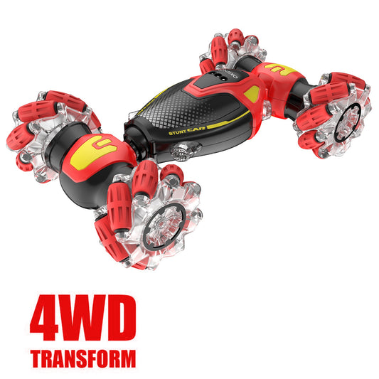 Contixo SC10 Cobra Speed Crawler RC Stunt Car - 4WD With Remote & Gesture Control, Red