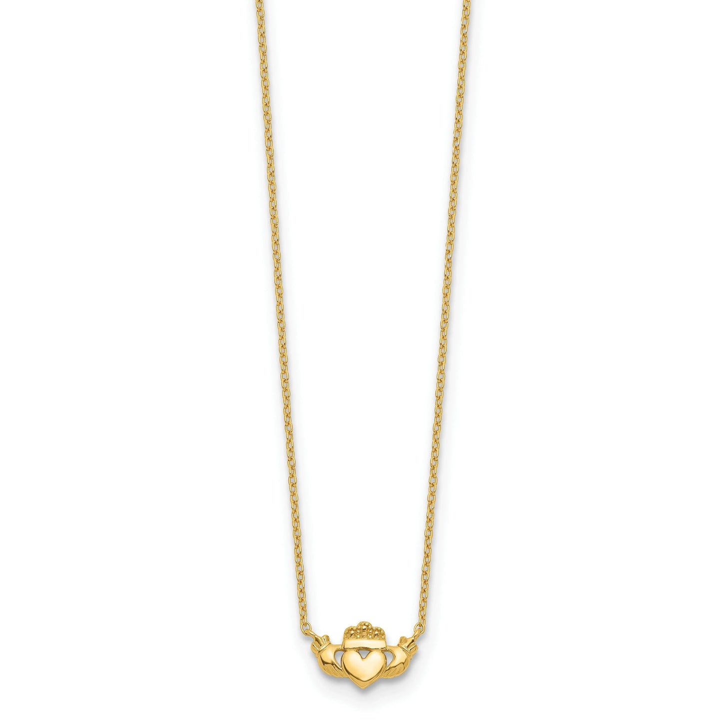 14k Gold Claddagh Necklace