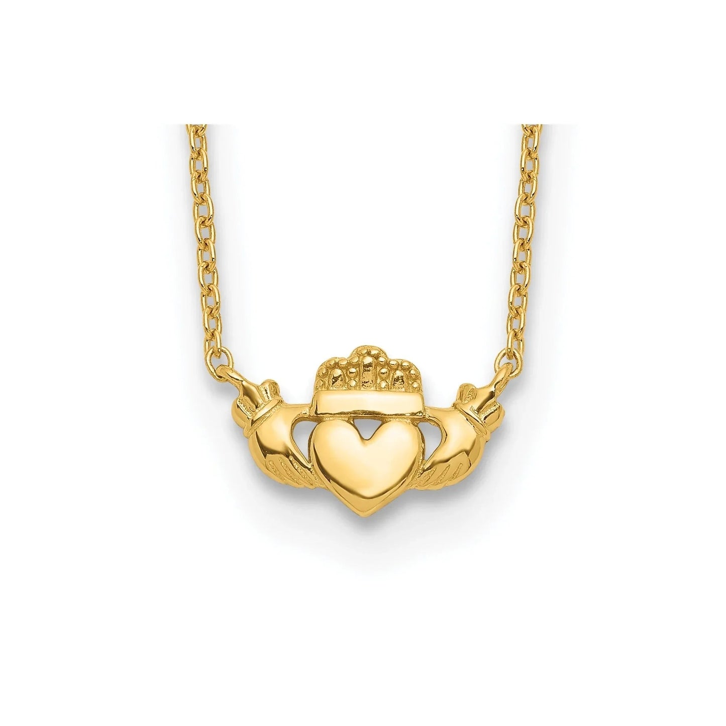 14k Gold Claddagh Necklace