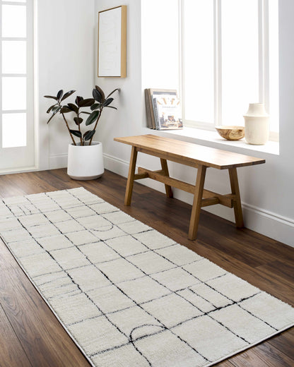 Keanu Black & White Area Rug - Clearance