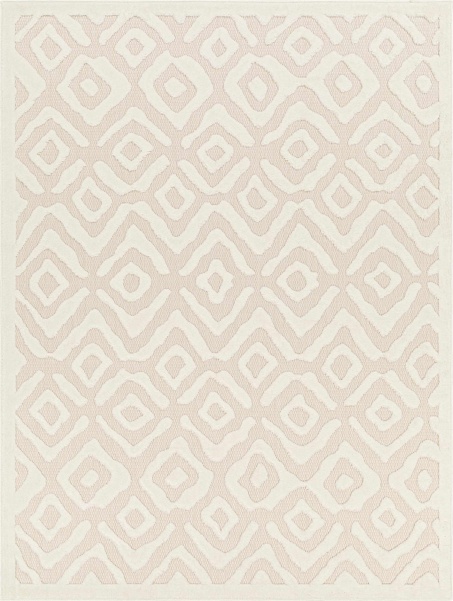 Burl Cream Outdoor Rug - Clearance