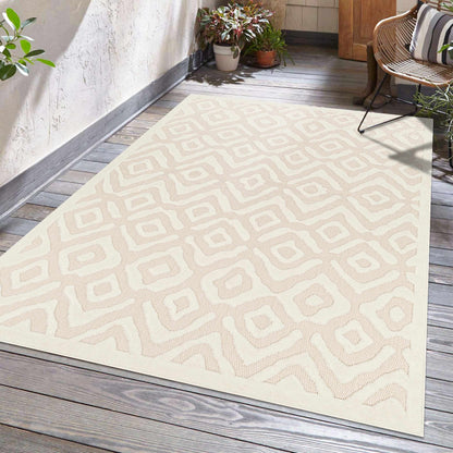 Burl Cream Outdoor Rug - Clearance