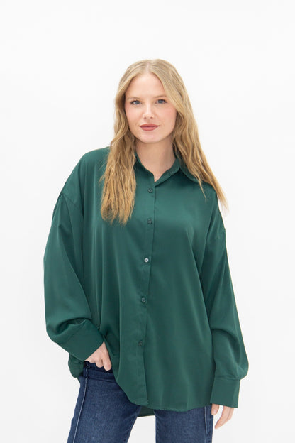 Kathryn Classic Button-Up, Forest Green