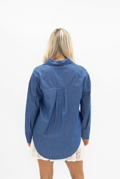 Kathryn Classic Button-Up, Chambray