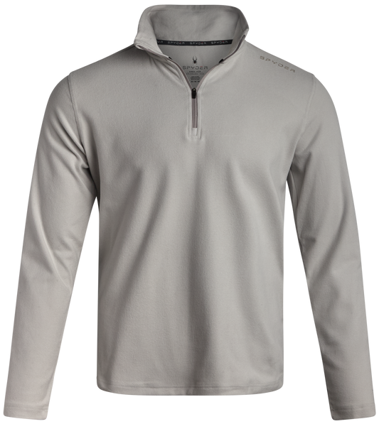 Spyder Men's Brushed Vertical Stripe Quarter Zip - Heather Grey