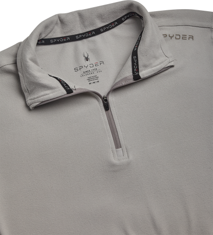 Spyder Men's Brushed Vertical Stripe Quarter Zip - Heather Grey